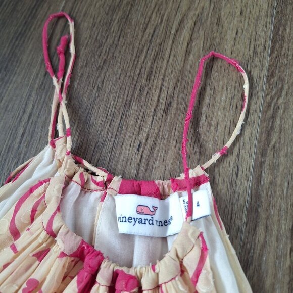 💙 Vineyard Vines Sleeveless Silk Floral Maxi Dress Lined Slits Size 4 - Picture 7 of 10